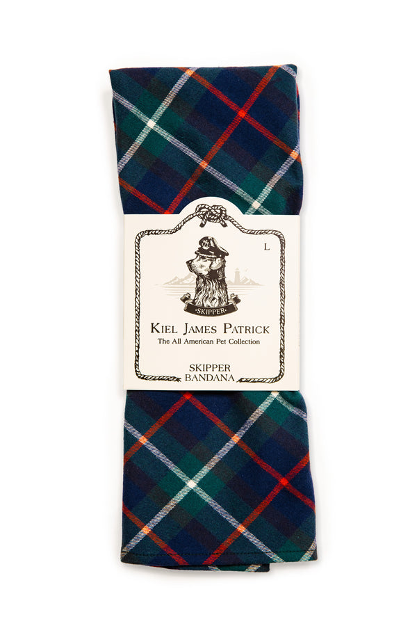 Camden Harbor Flannel Dog Bandana