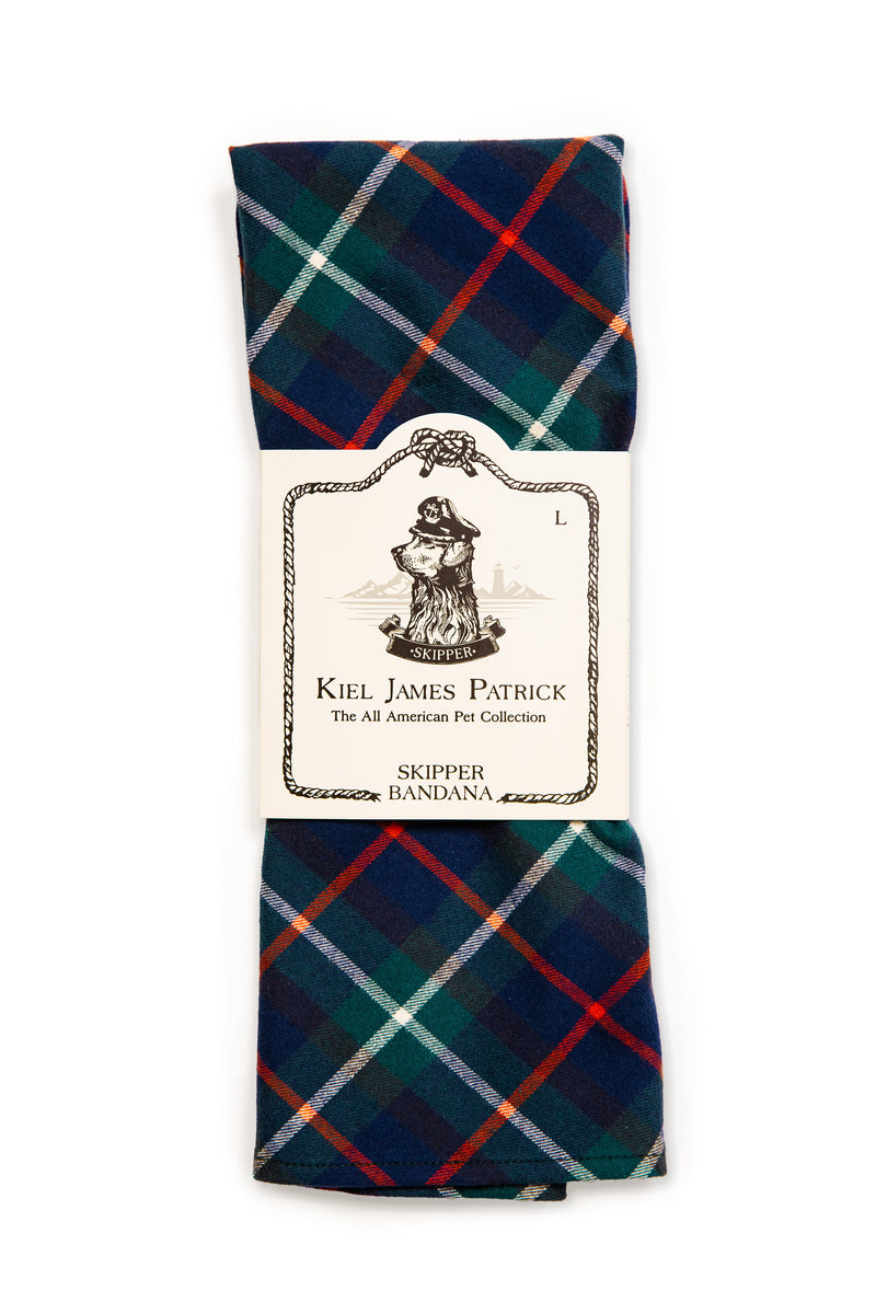 Camden Harbor Flannel Dog Bandana