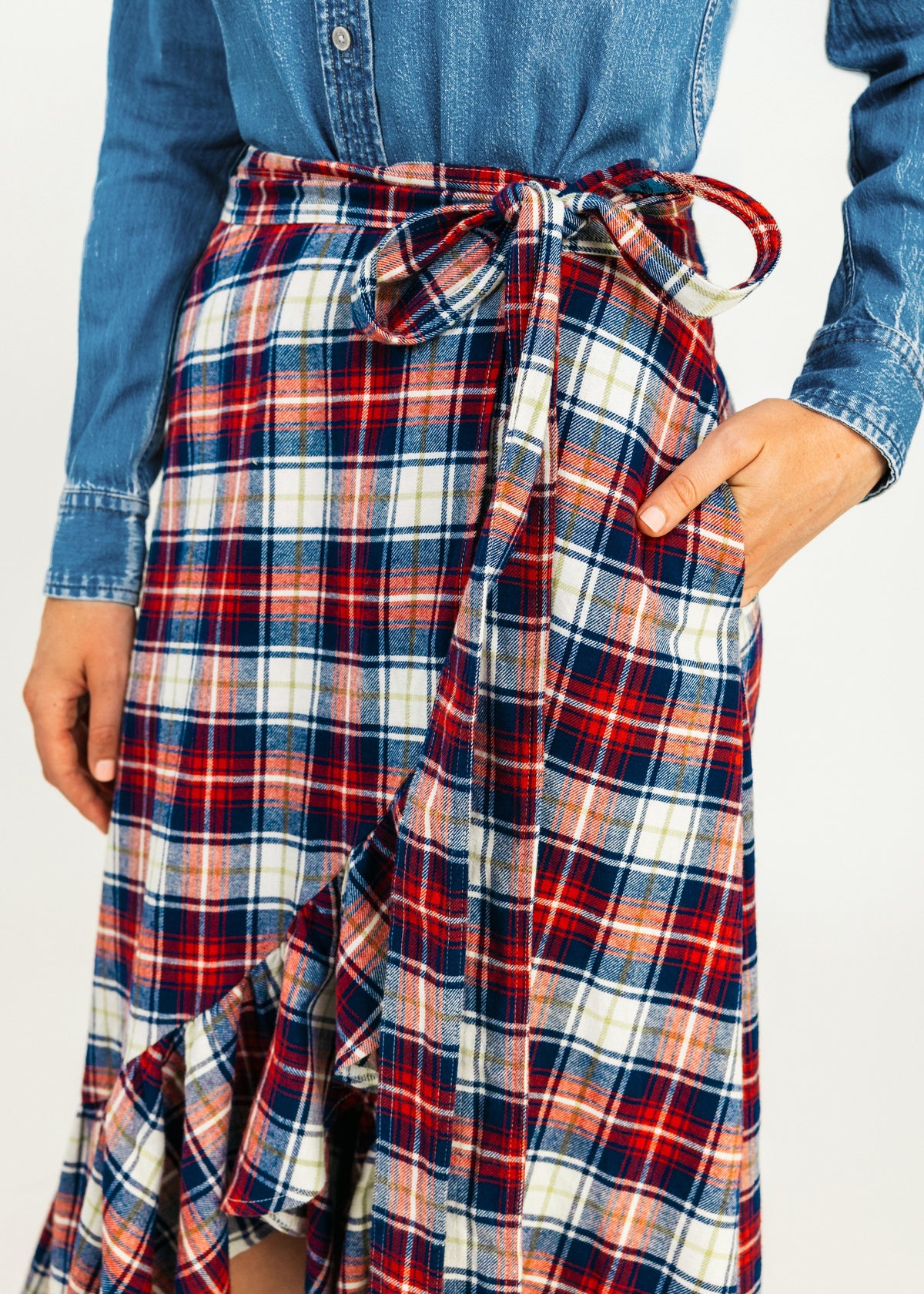 Carlisle Meadow Flannel Ruffle Skirt
