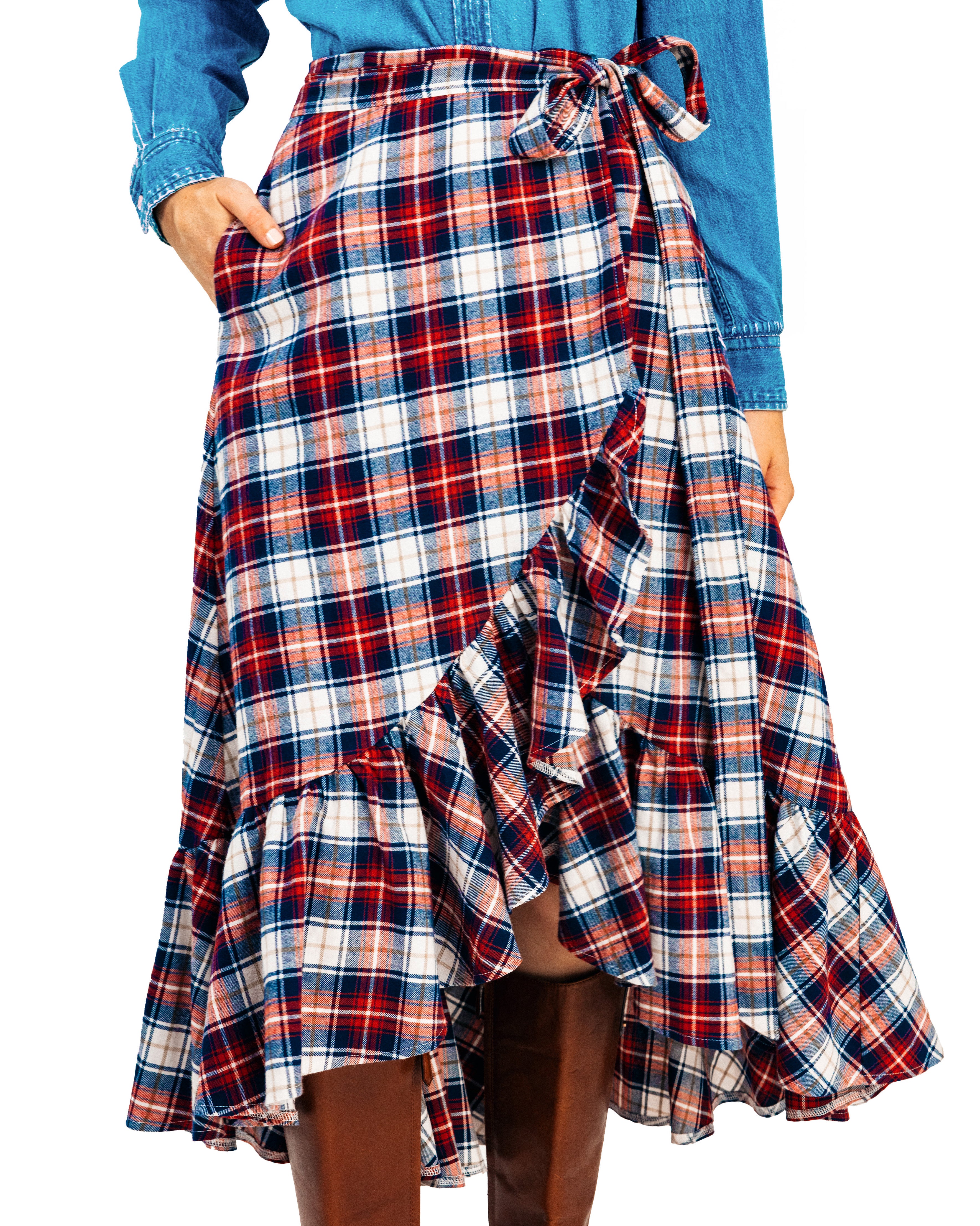 Carlisle Meadow Flannel Ruffle Skirt