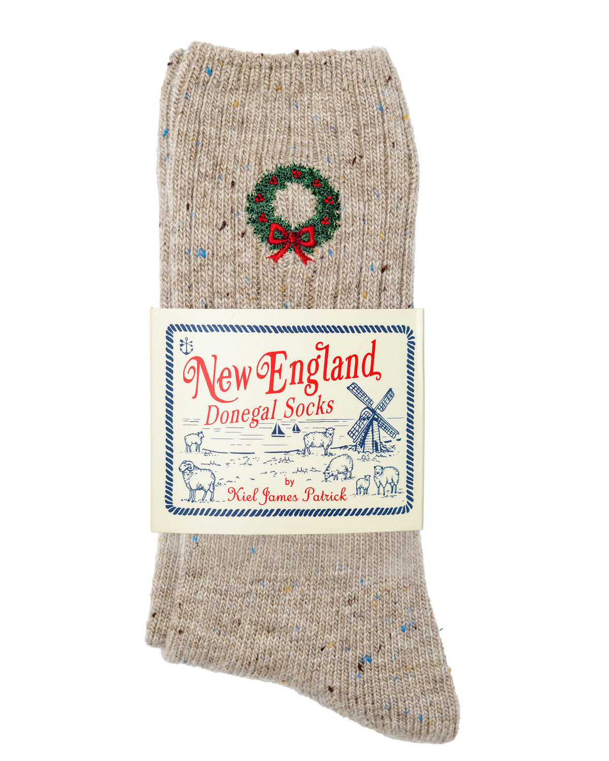 Christmas Wreath Donegal Socks