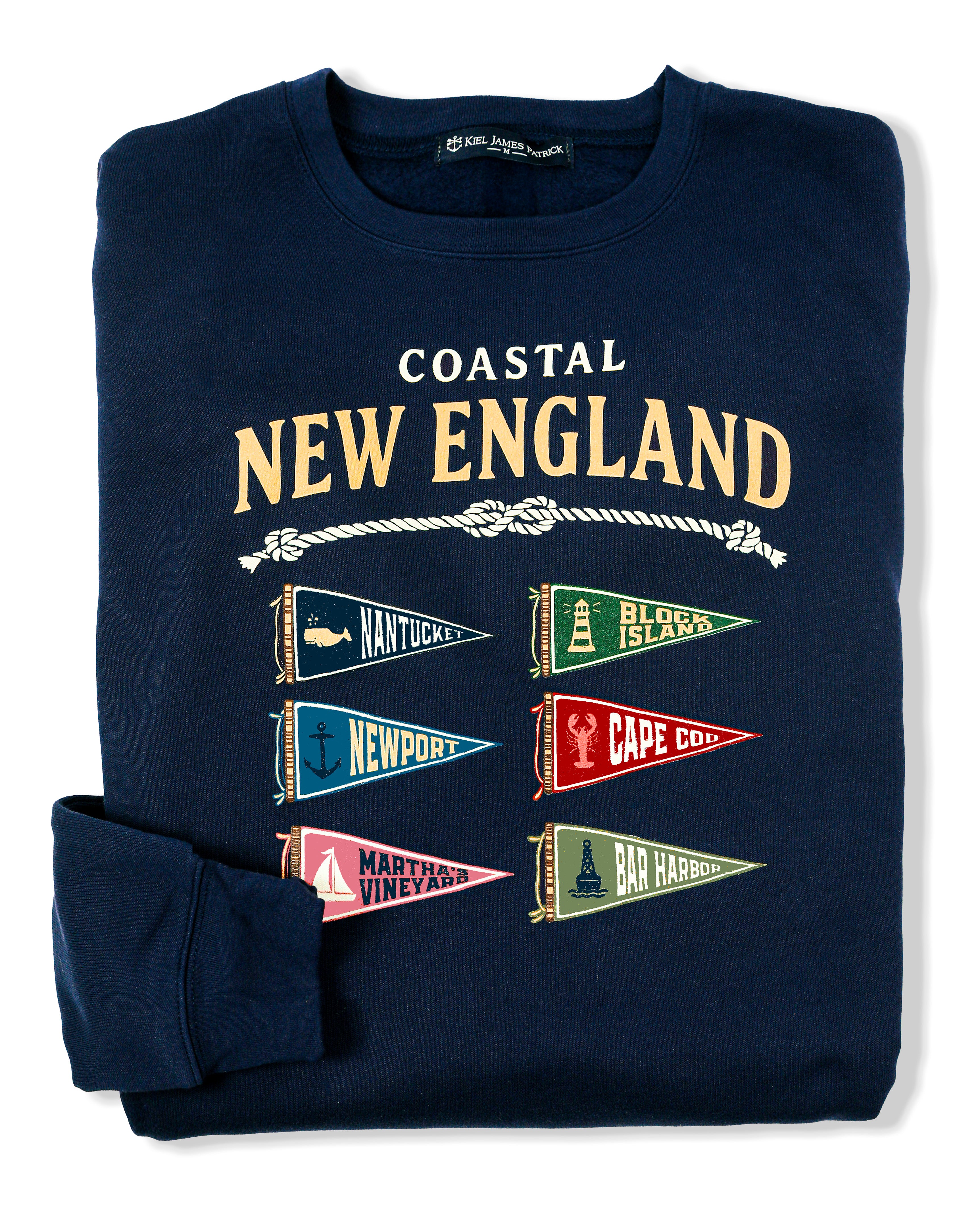 Coastal New England Pennant Flag Sweatshirt