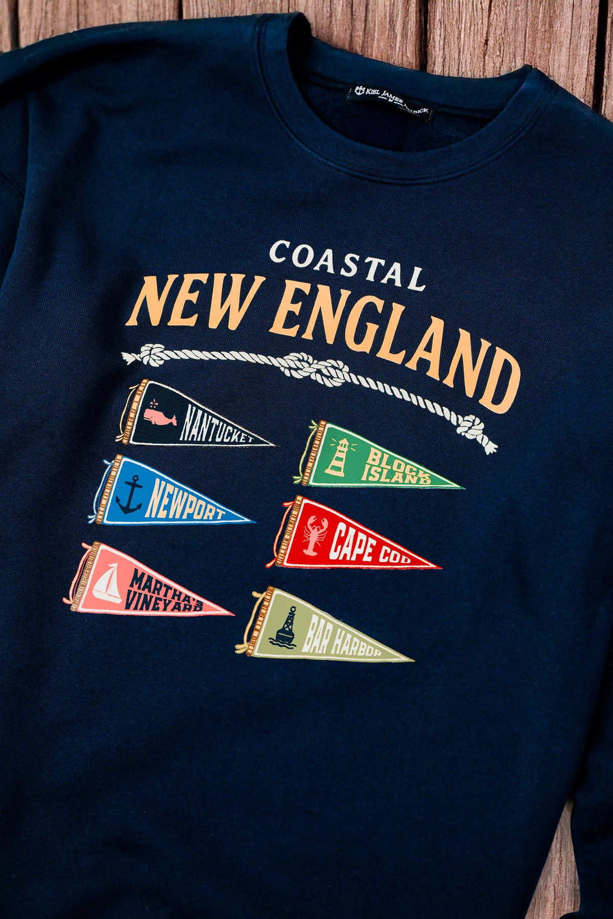 Coastal New England Pennant Flag Sweatshirt