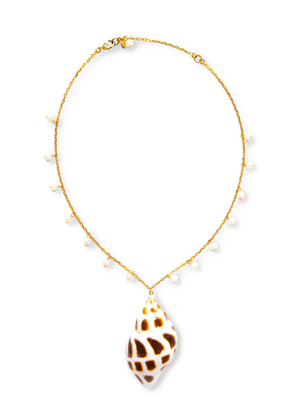 KJP Coastal Pearl Gold Shell Pendant Necklace – Kiel James Patrick