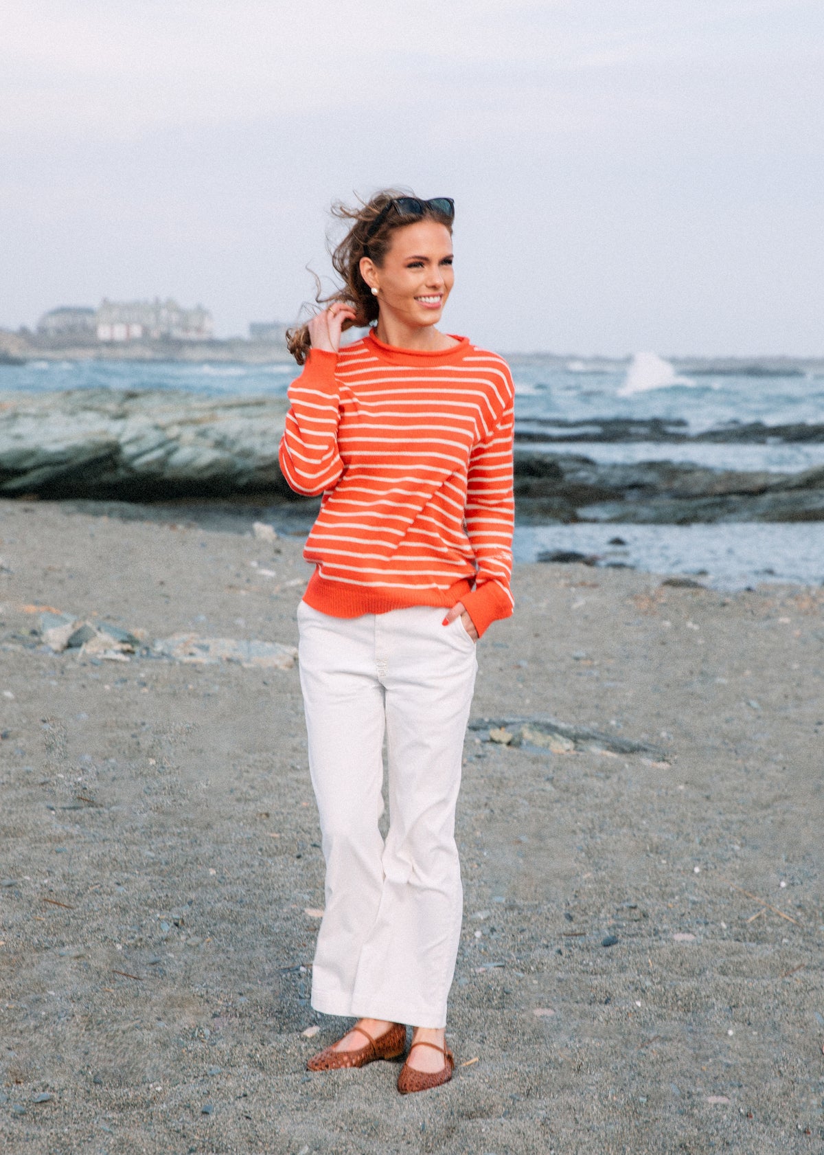Coral Bay Stripe Rollneck Sweater
