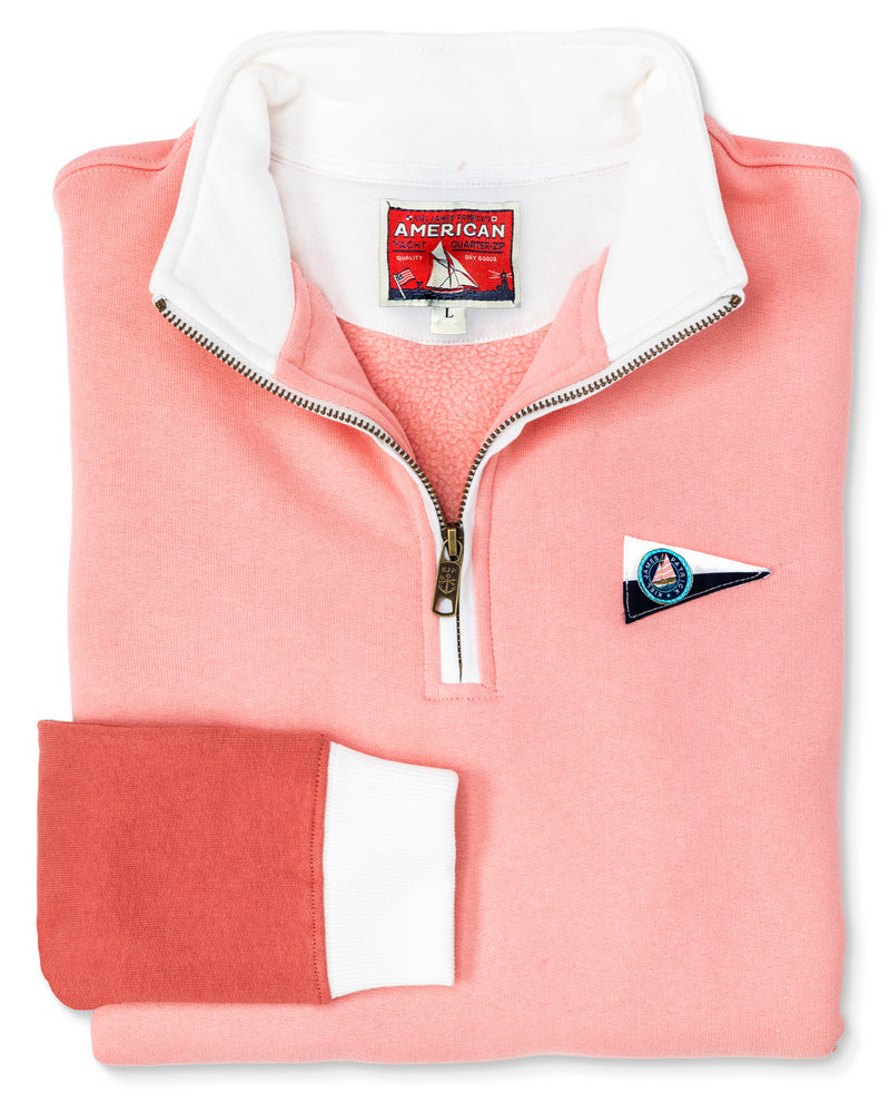 KJP Women's Coral Blush Colorblock Quarter Zip Sweatshirt – Kiel