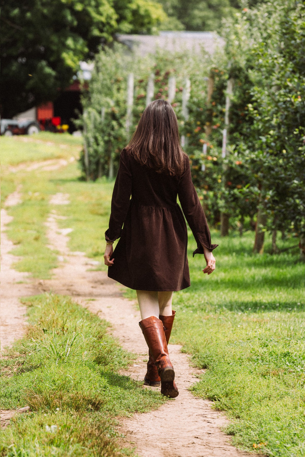 Corduroy Shirtdress in Coffee