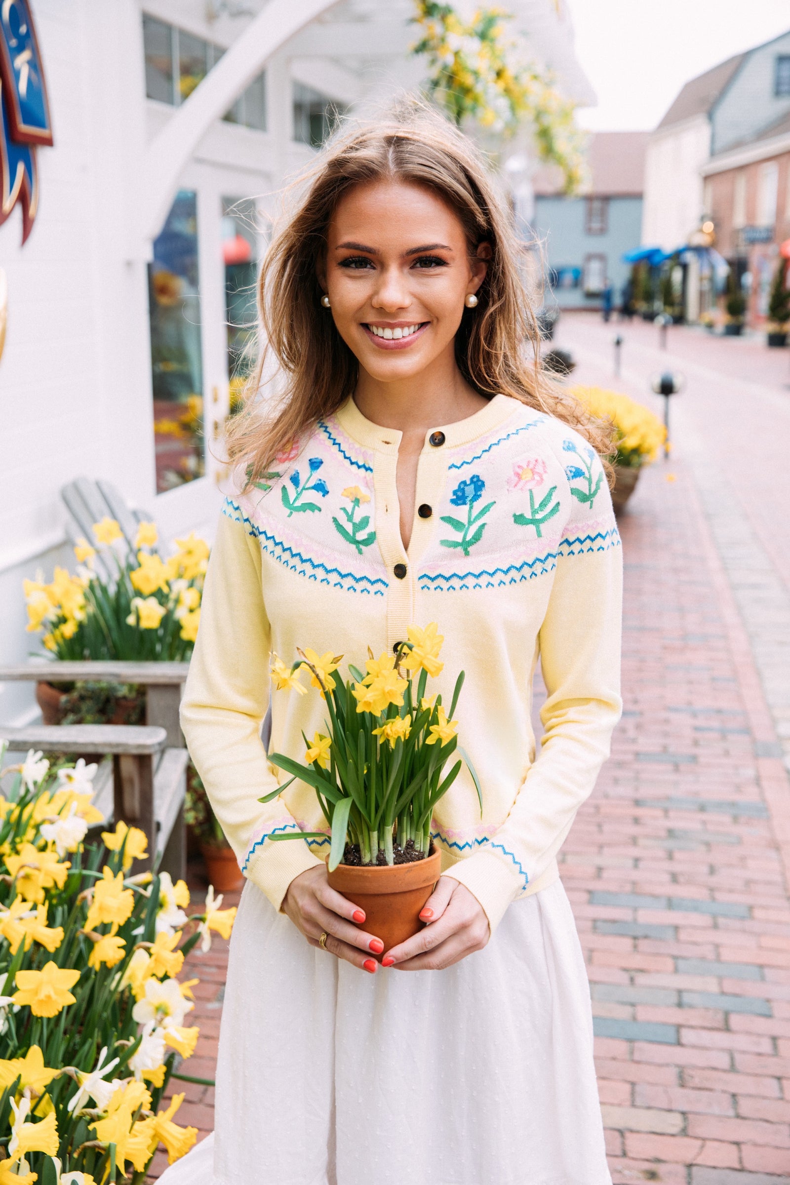 KJP Women's Cottage Bloom Fair Isle Cardigan Sweater – Kiel James