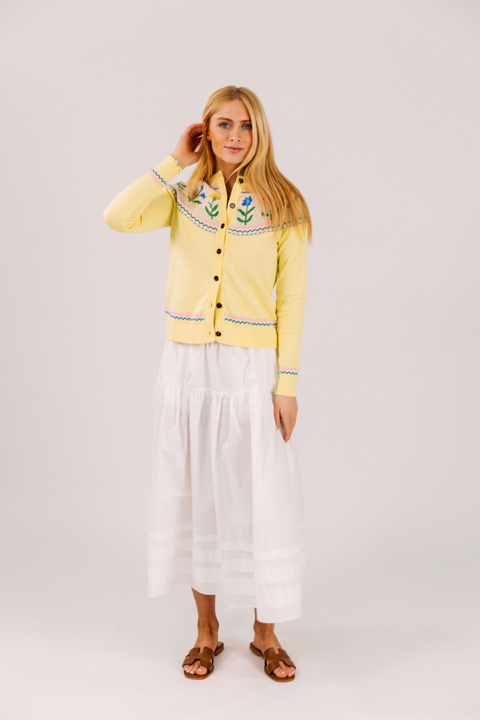 KJP Women's Cottage Bloom Fair Isle Cardigan Sweater – Kiel James