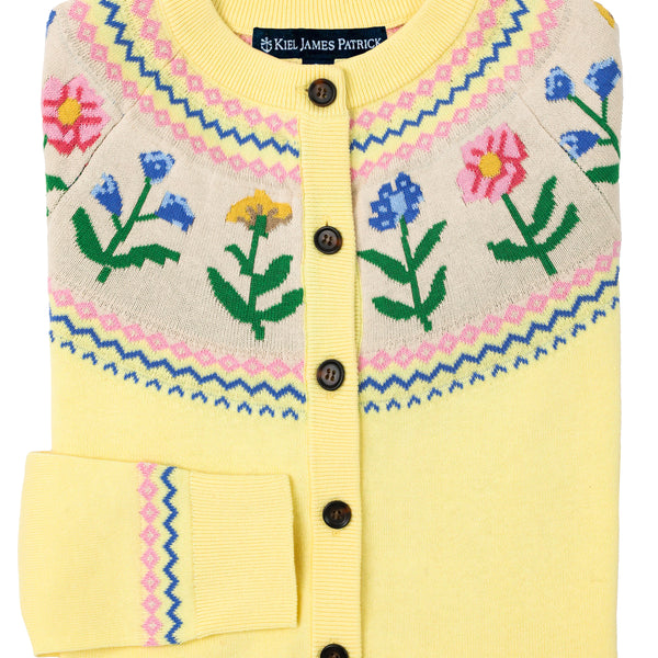 KJP Women's Cottage Bloom Fair Isle Cardigan Sweater – Kiel James