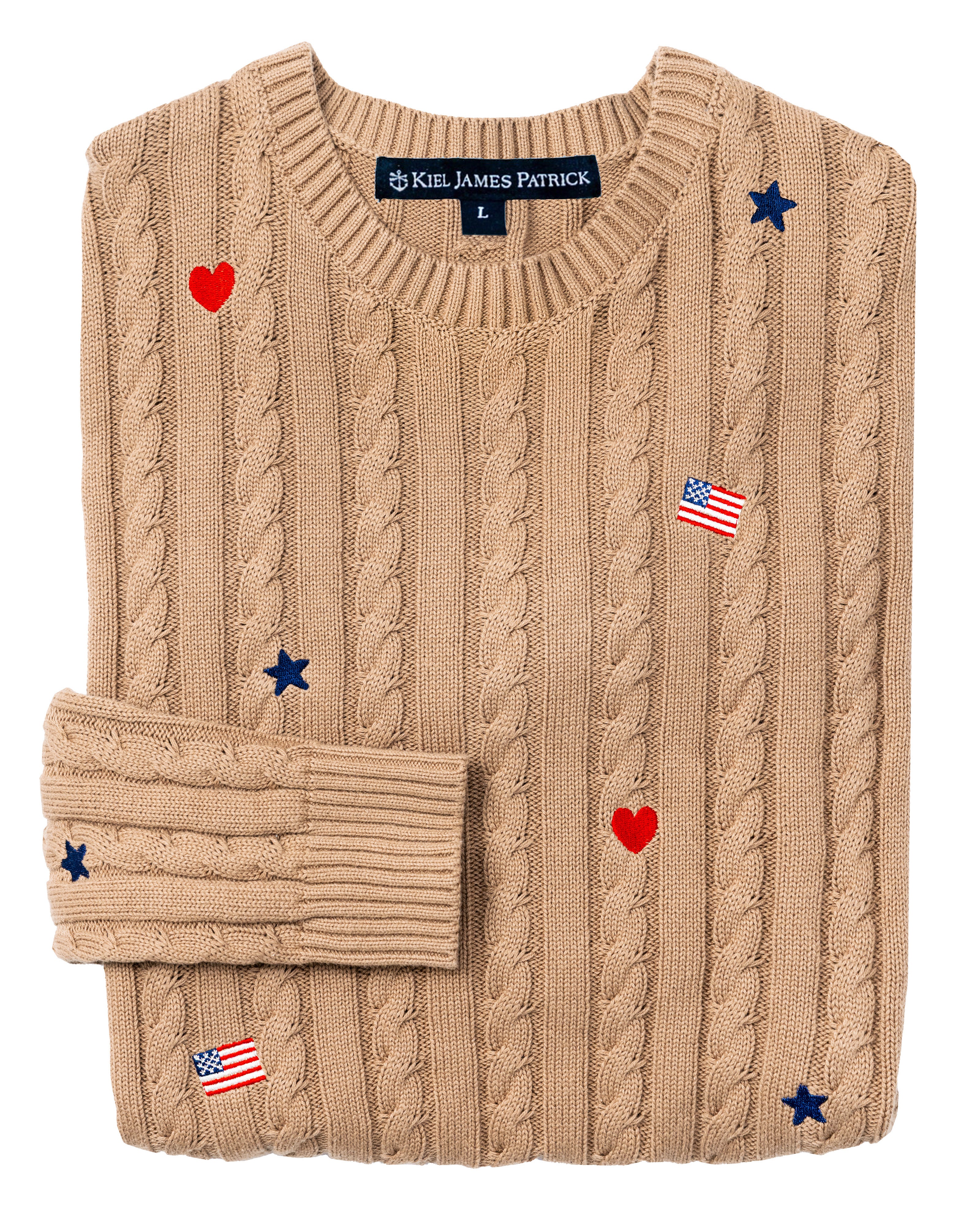 Country Americana Cable Knit Sweater
