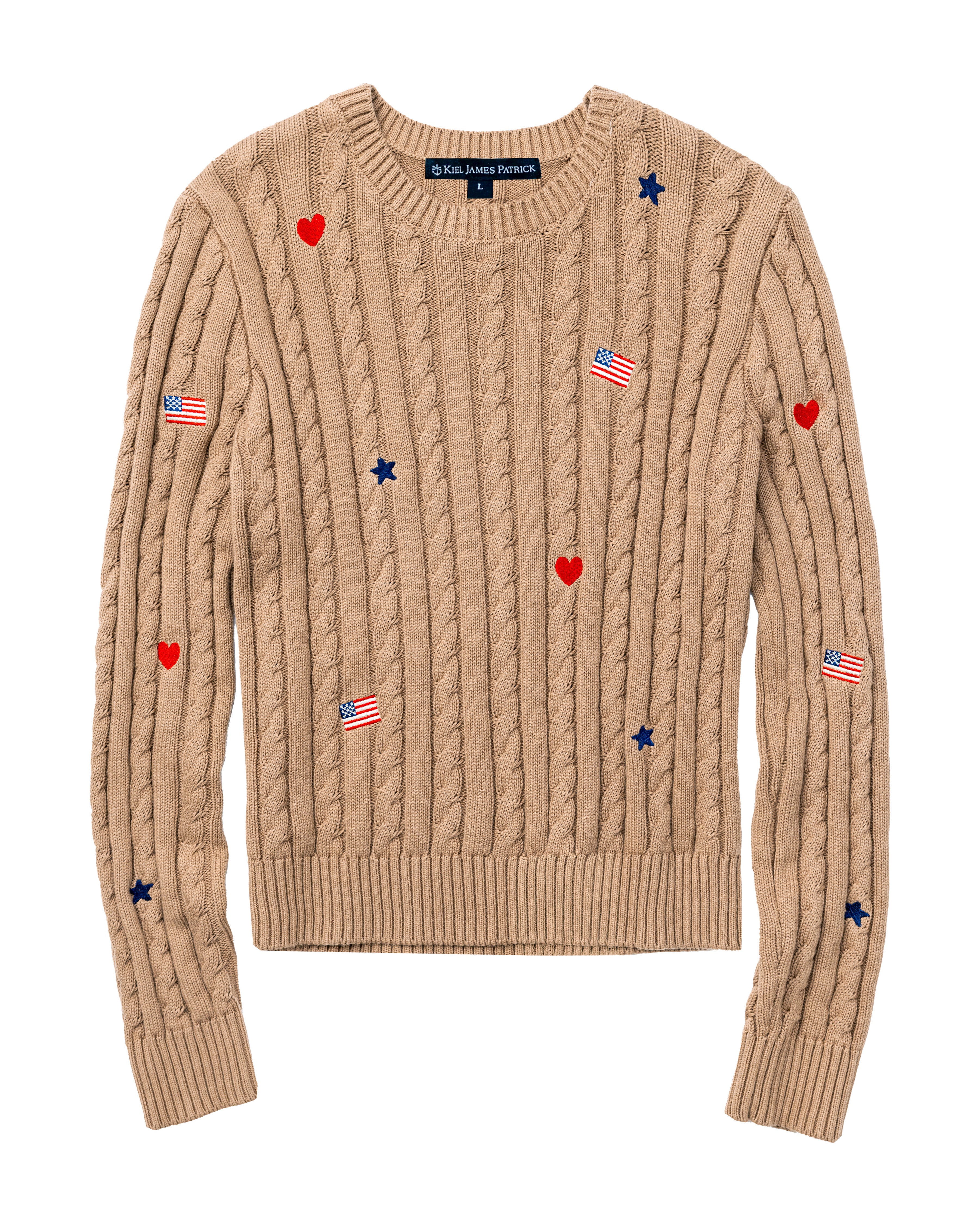 Country Americana Cable Knit Sweater