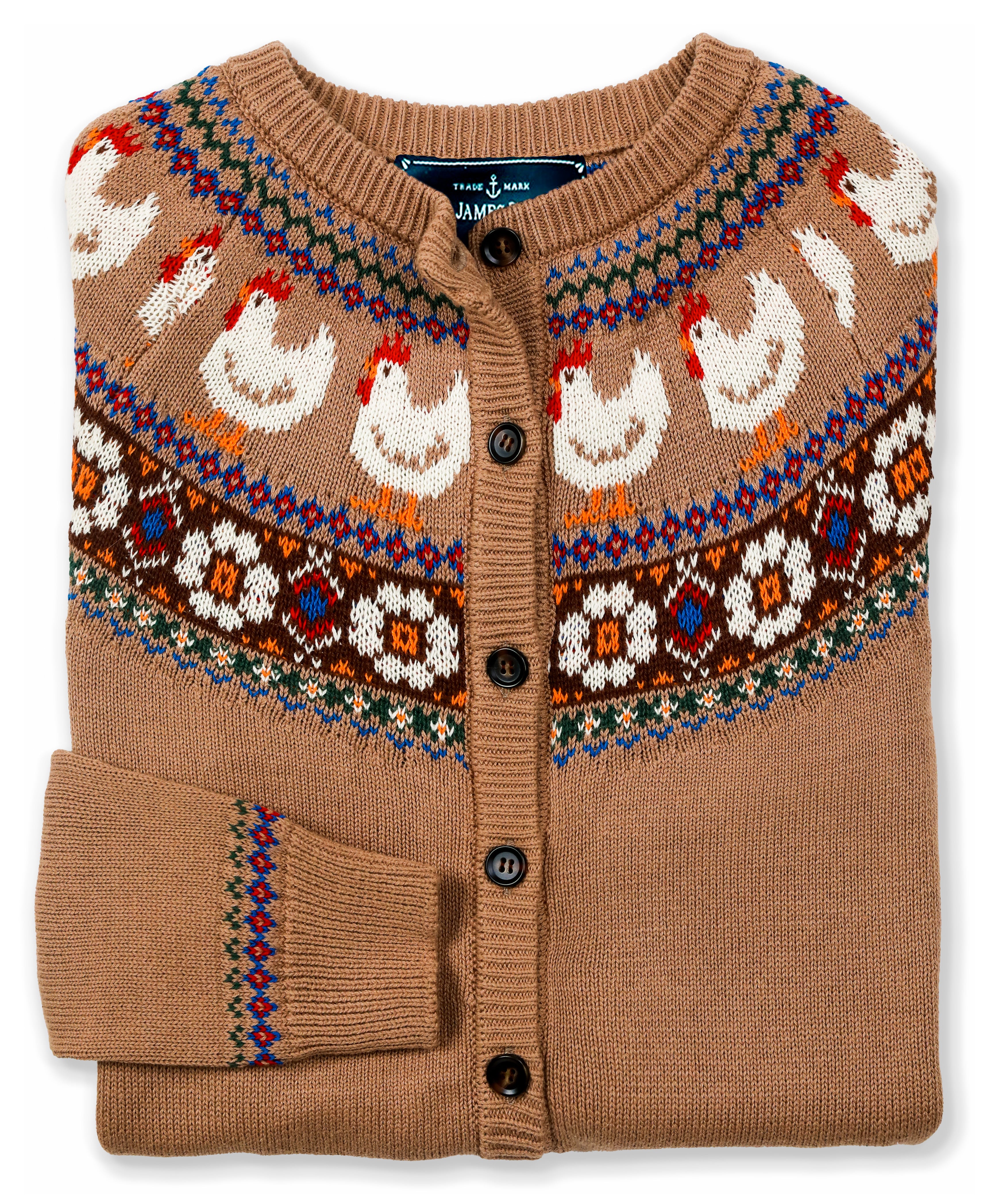 The Countryside Hen Fair Isle Cardigan
