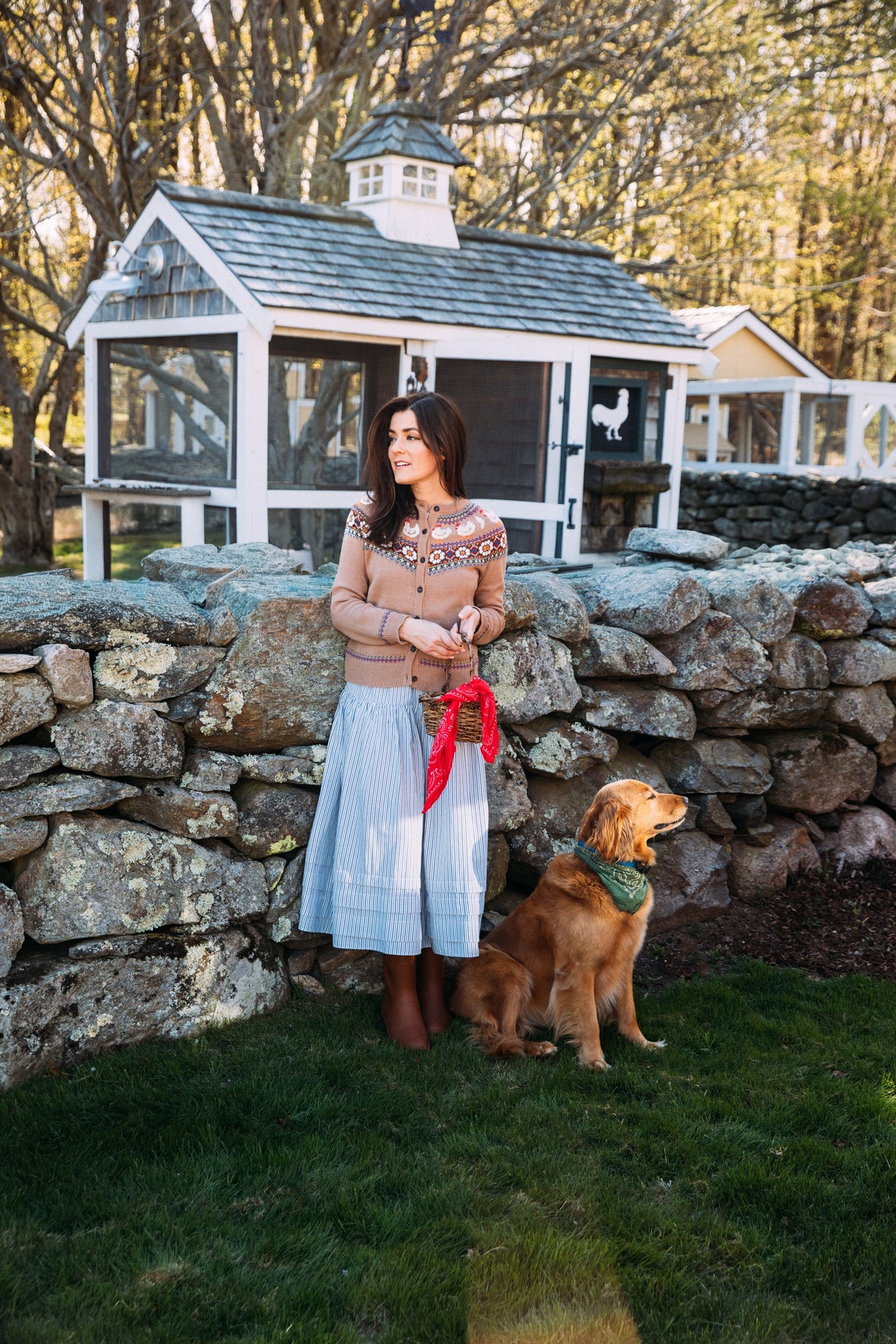 The Countryside Hen Fair Isle Cardigan