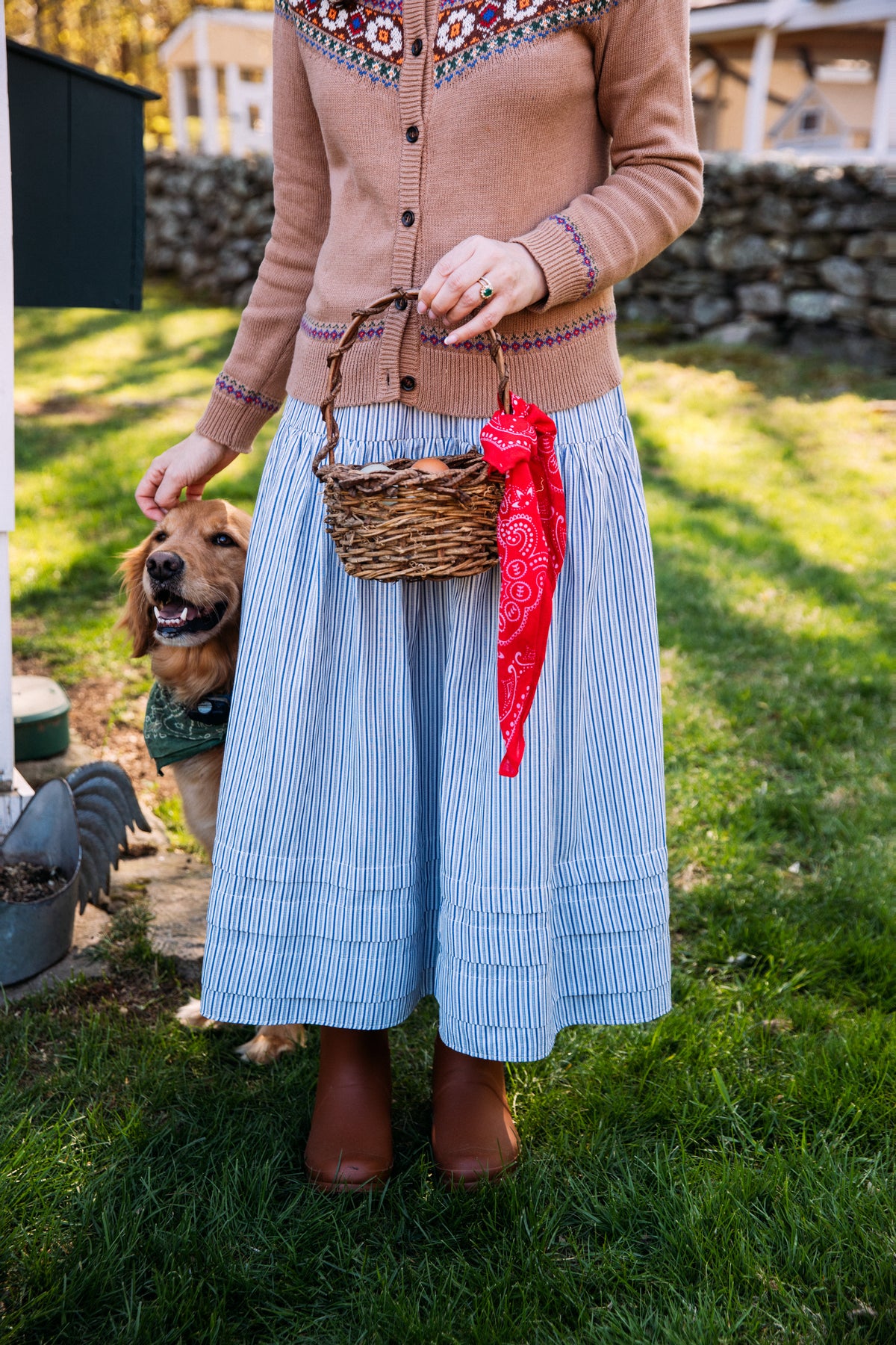 The Countryside Hen Fair Isle Cardigan