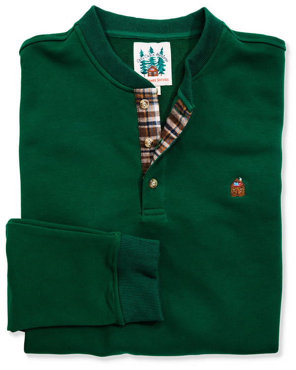 Cozy Cabin Henley Shirt in Pine