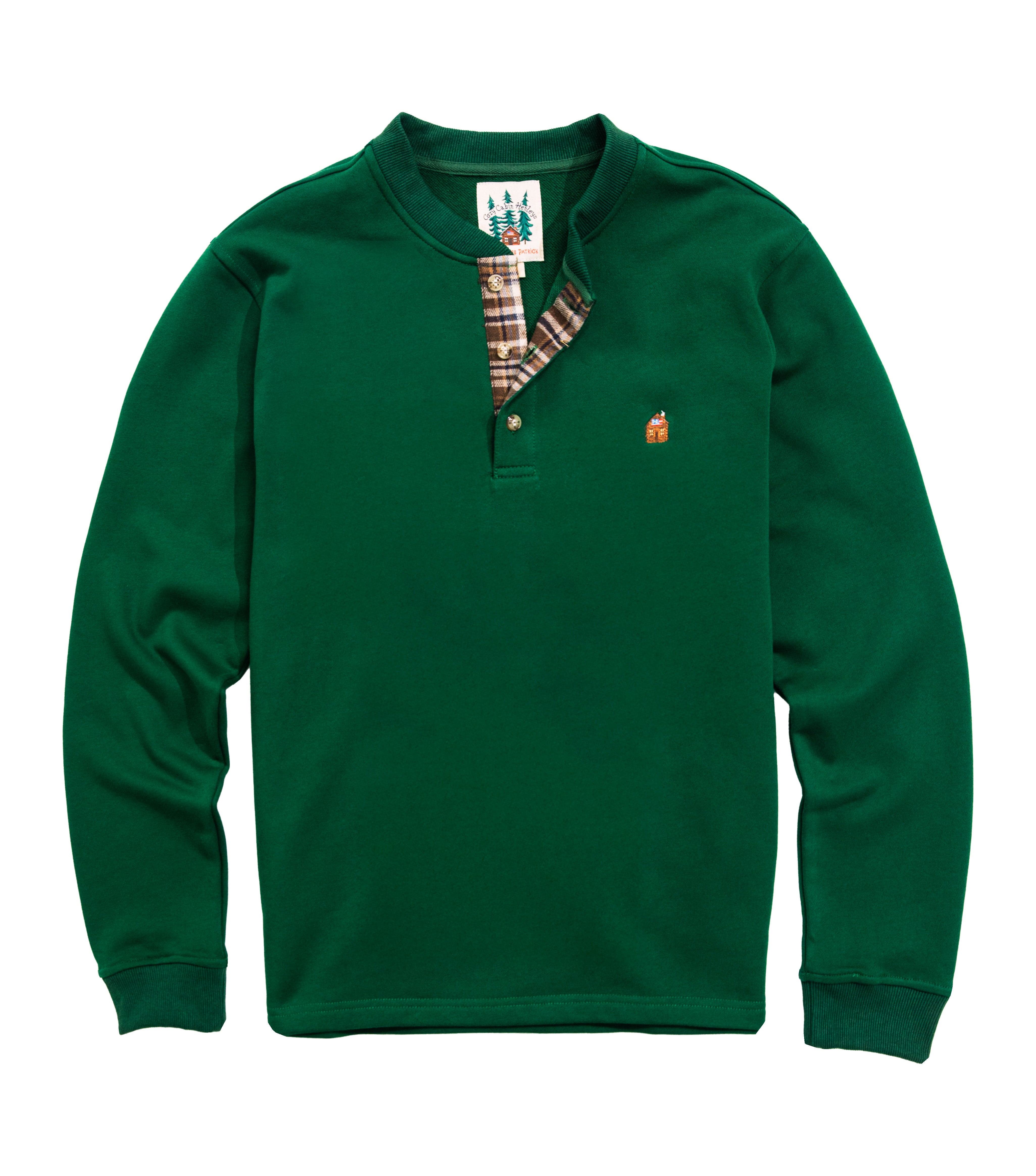 Cozy Cabin Henley Shirt in Pine