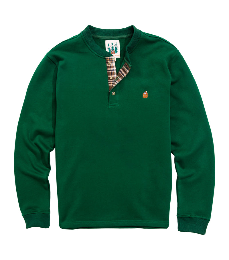 Cozy Cabin Henley Shirt in Pine