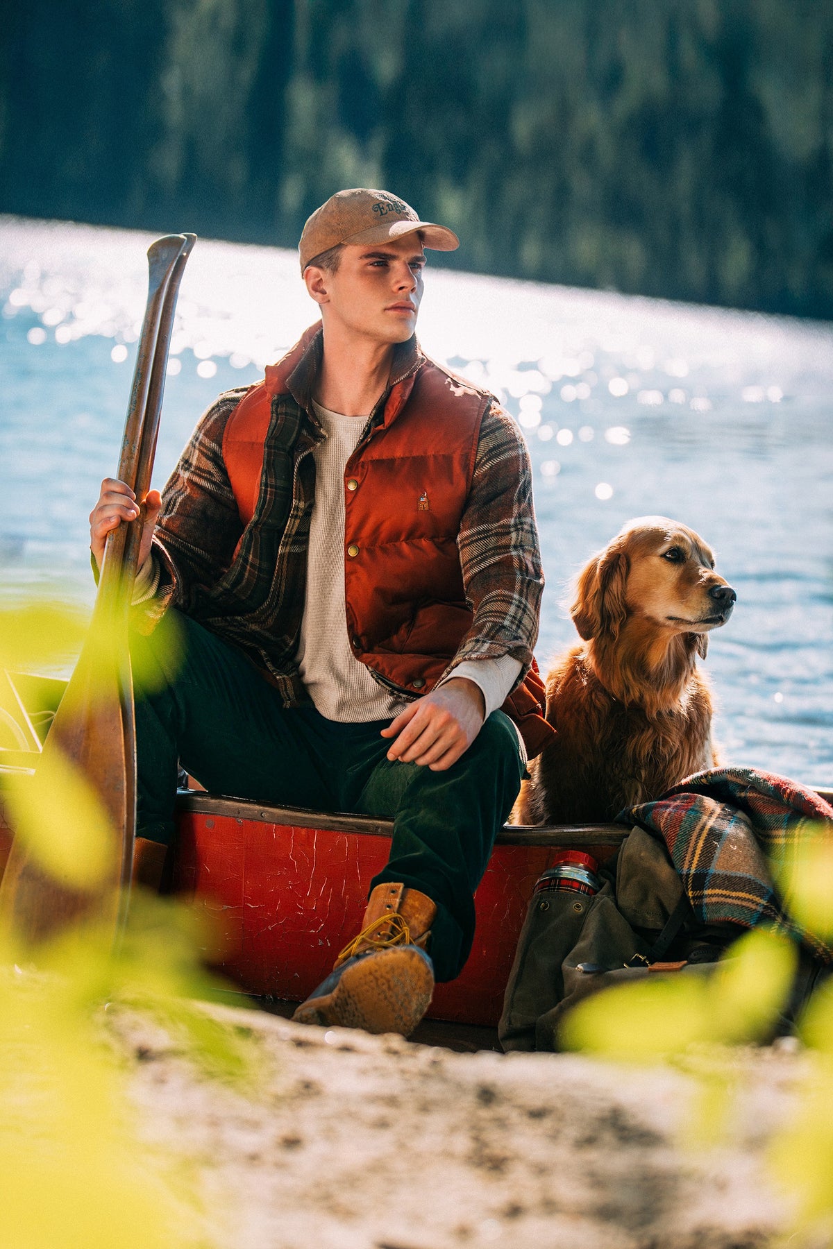 Cozy Cabin Puffer Vest in Rust