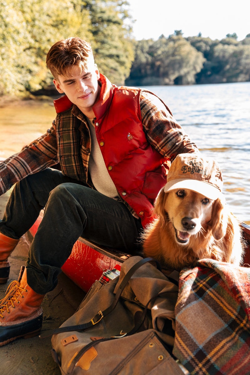 Cozy Cabin Puffer Vest in Rust