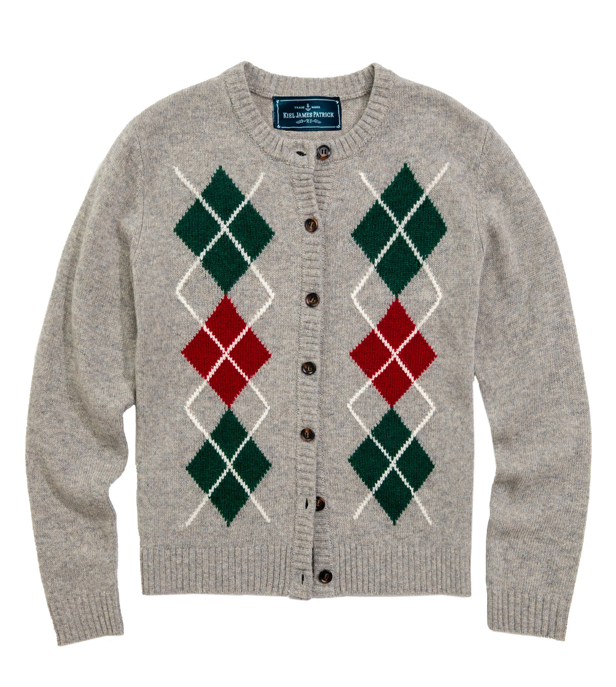 Cranberry Argyle Cardigan