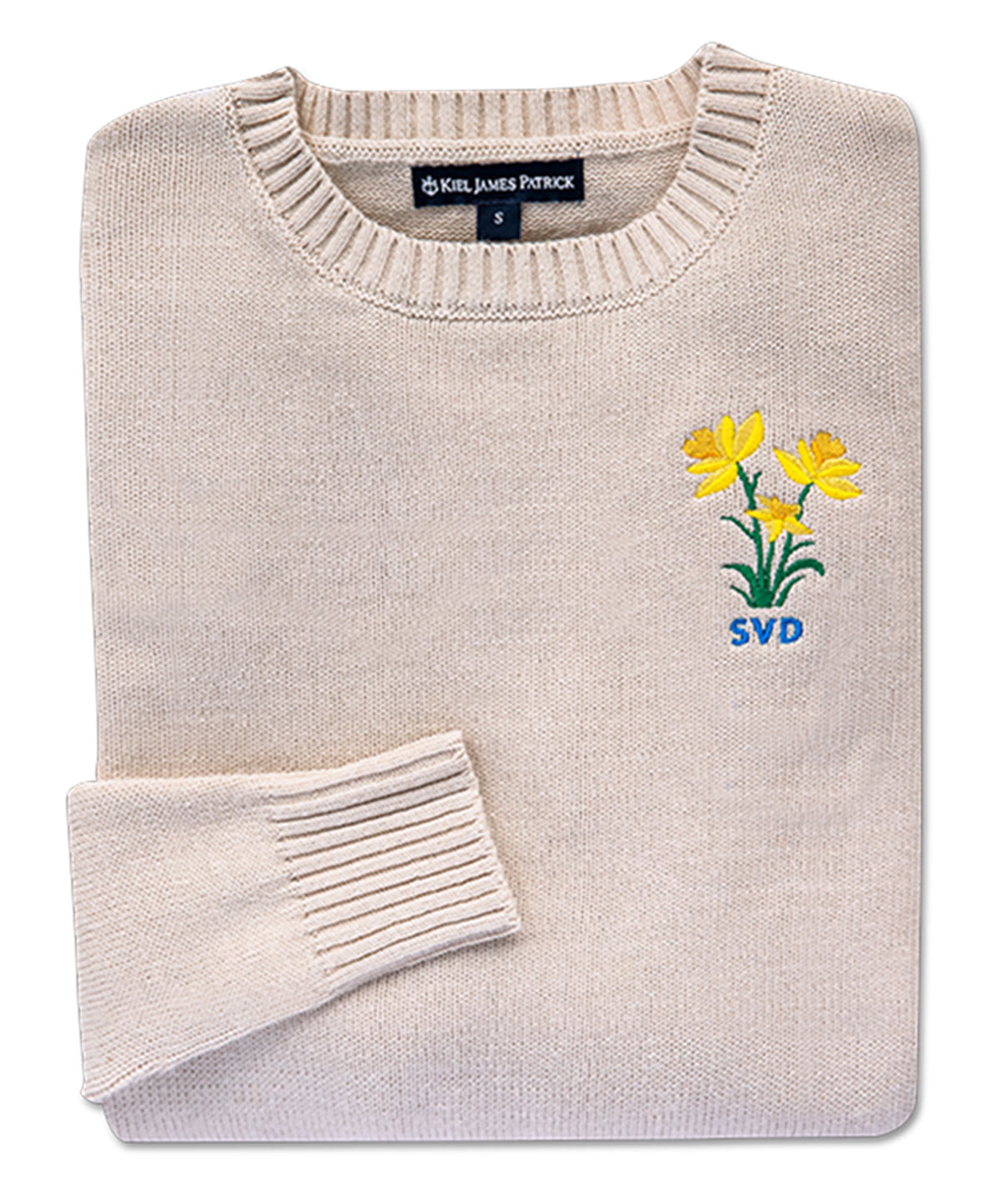 Daffodil Days Embroidered Monogram Sweater