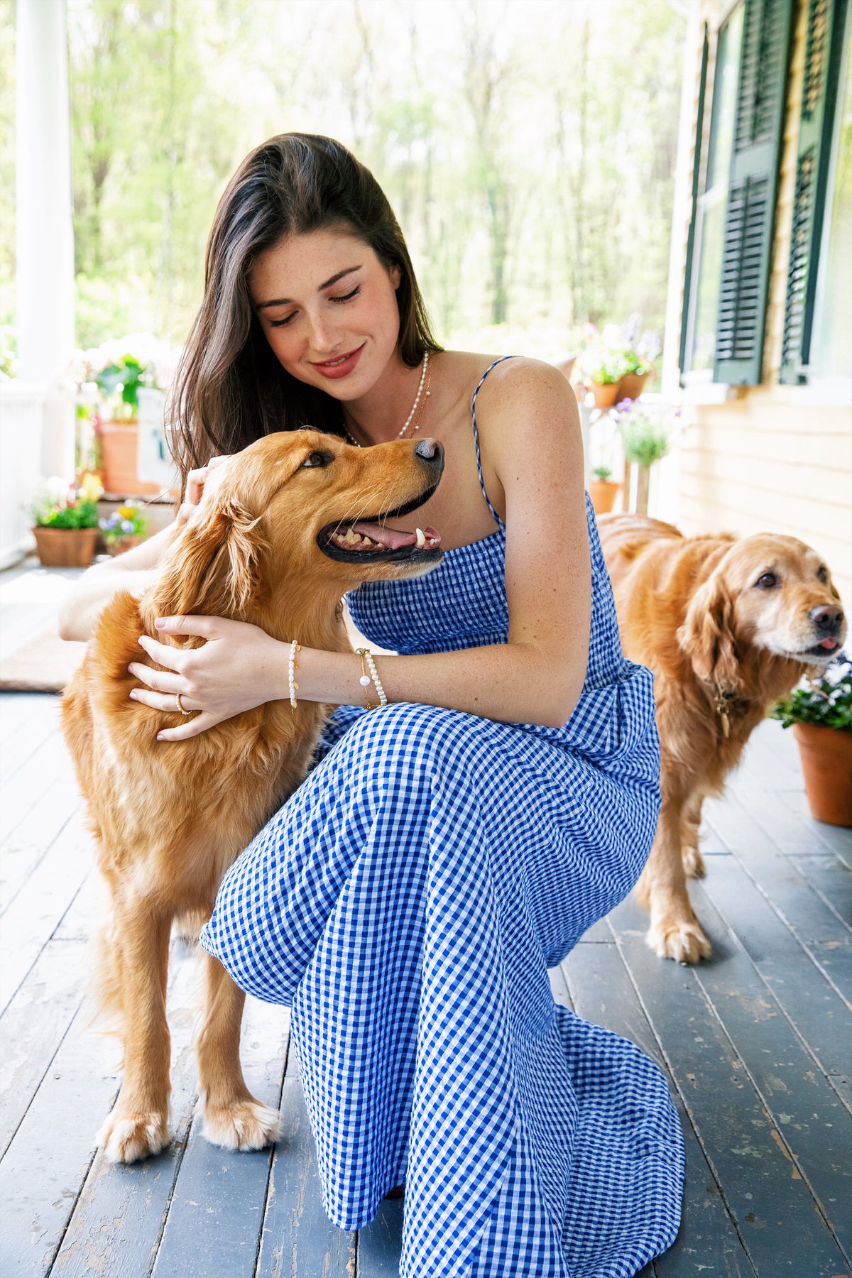 Diana Smocked Gingham Dress