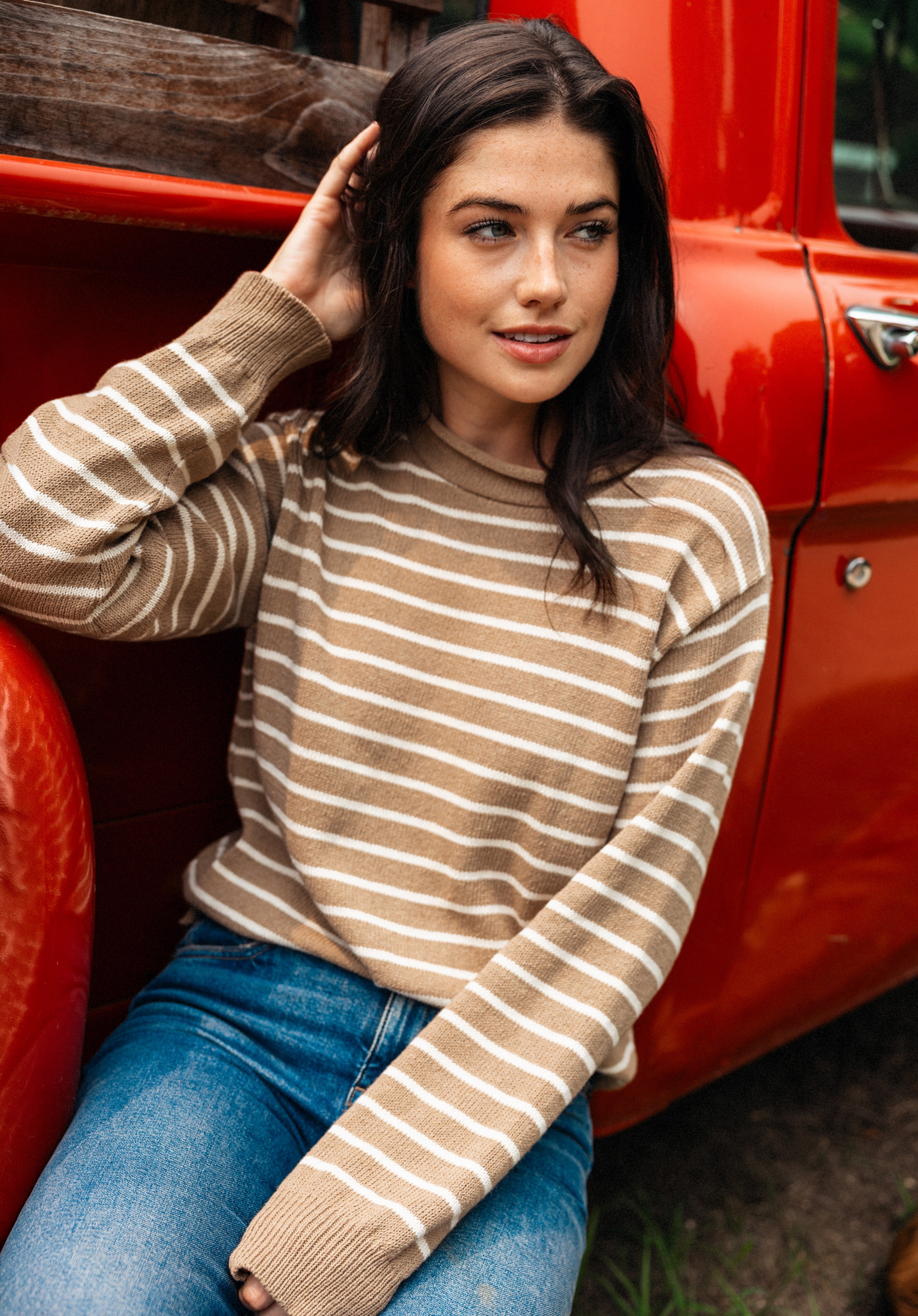 Dockside Stripe Rollneck Sweater