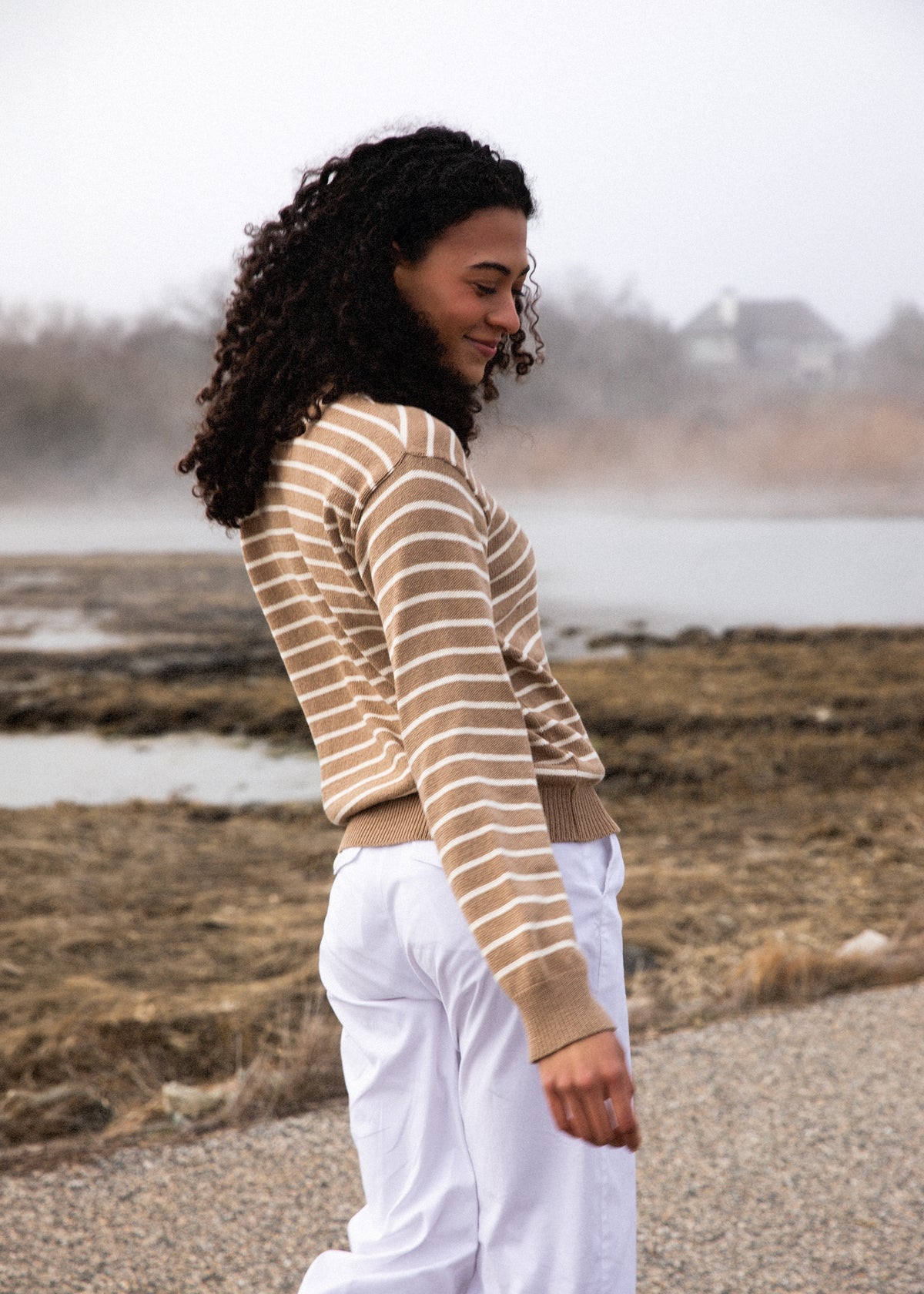 Dockside Stripe Rollneck Sweater