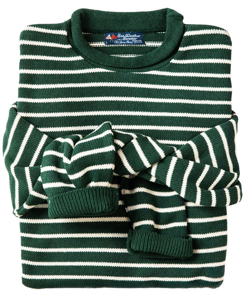 Douglas Green Striped Rollneck Sweater