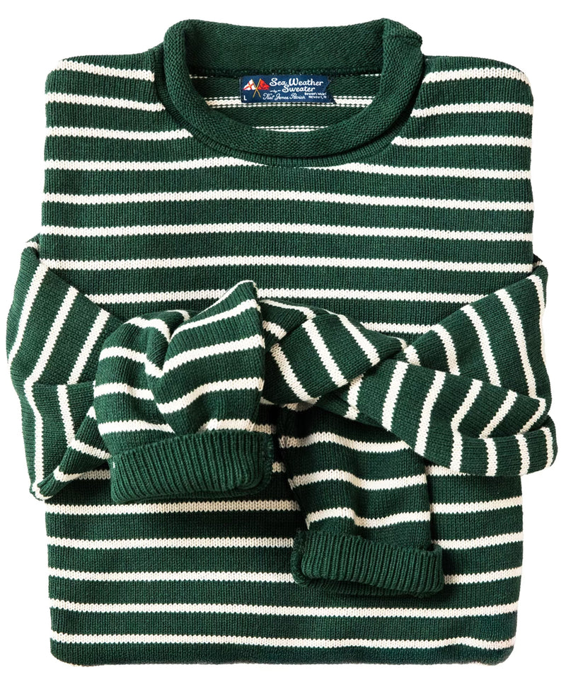 Graphpaper ニットポロ　グリーン KJP Men's Douglas Cotton Rollneck Sweater in Green and White