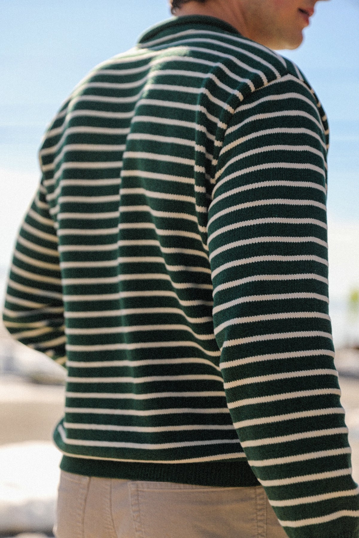 Douglas Green Striped Rollneck Sweater