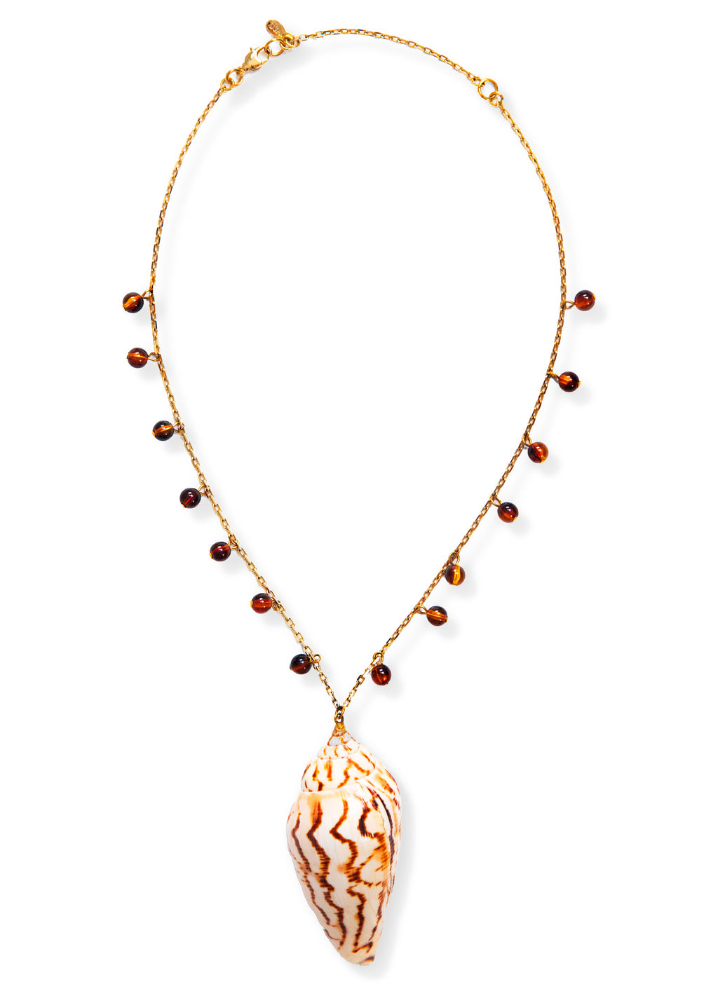 KJP Drift Tide Gold Beaded Shell Pendant Necklace – Kiel James Patrick