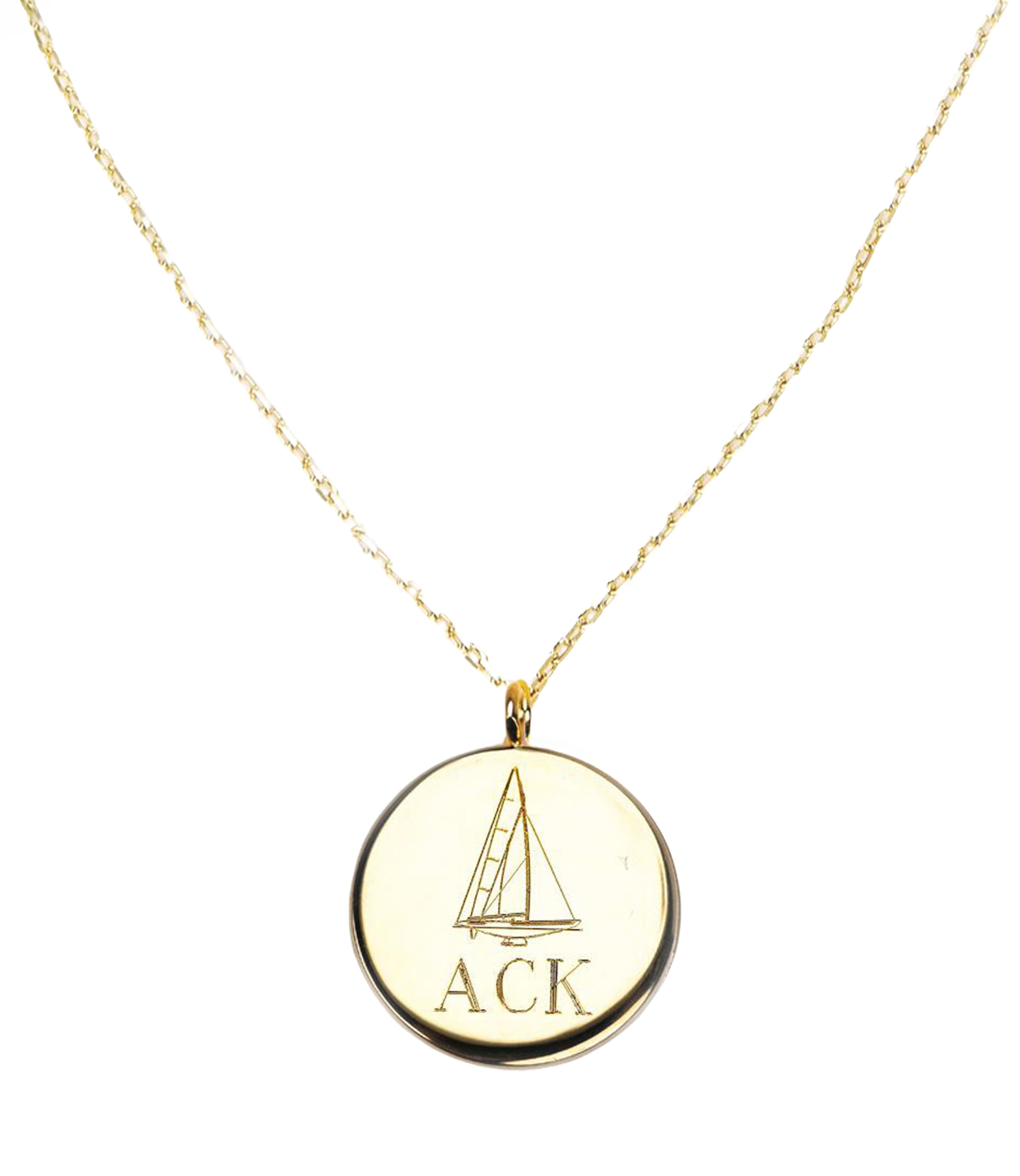 Engravable Chain Necklace with Pendant