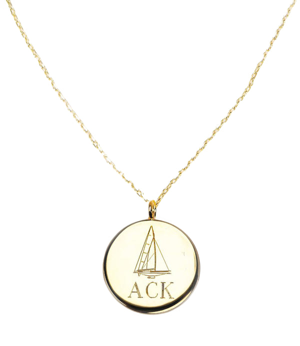 Engravable Chain Necklace with Pendant