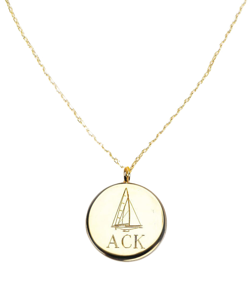 Engravable Chain Necklace with Pendant