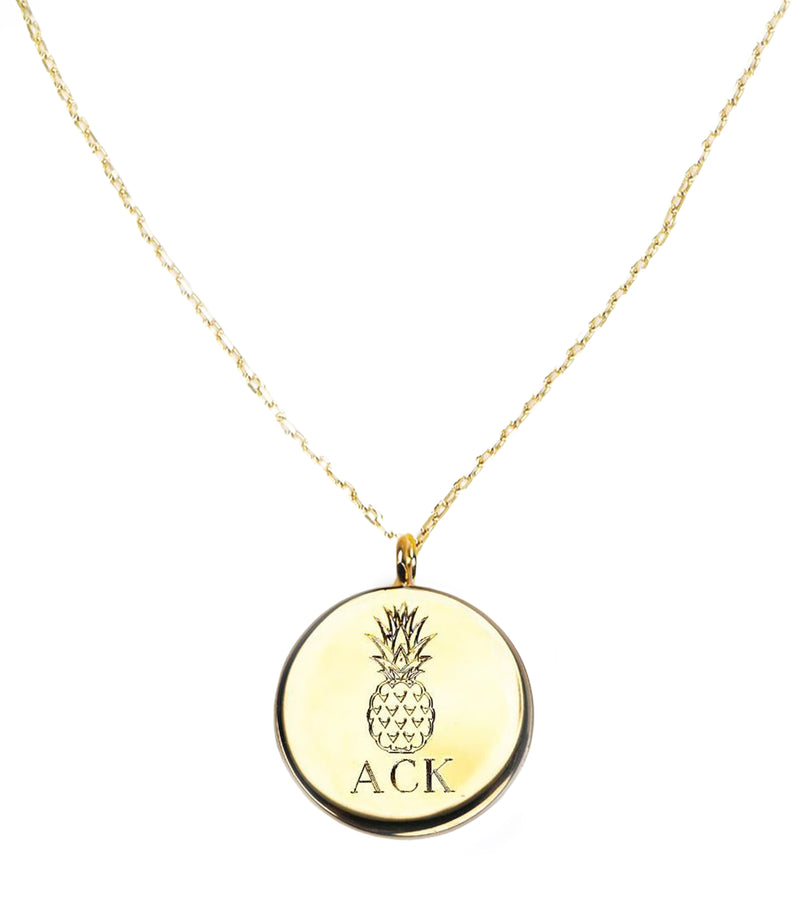 Engravable Chain Necklace with Pendant