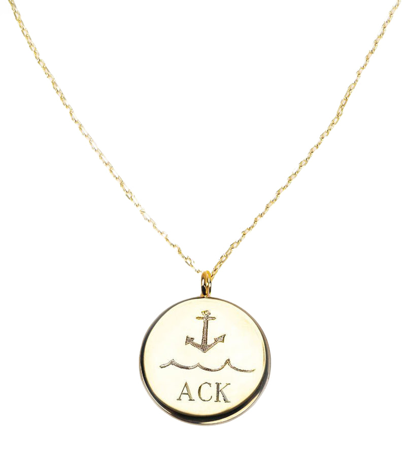 Engravable Chain Necklace with Pendant