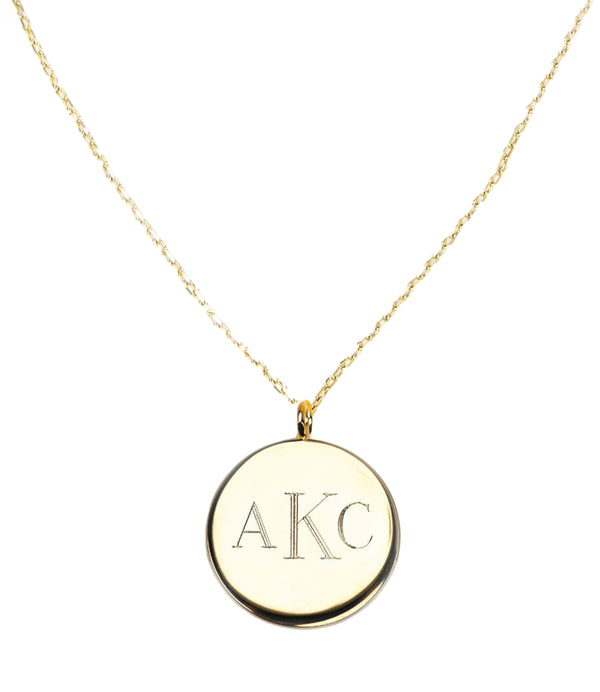 Engravable Chain Necklace with Pendant