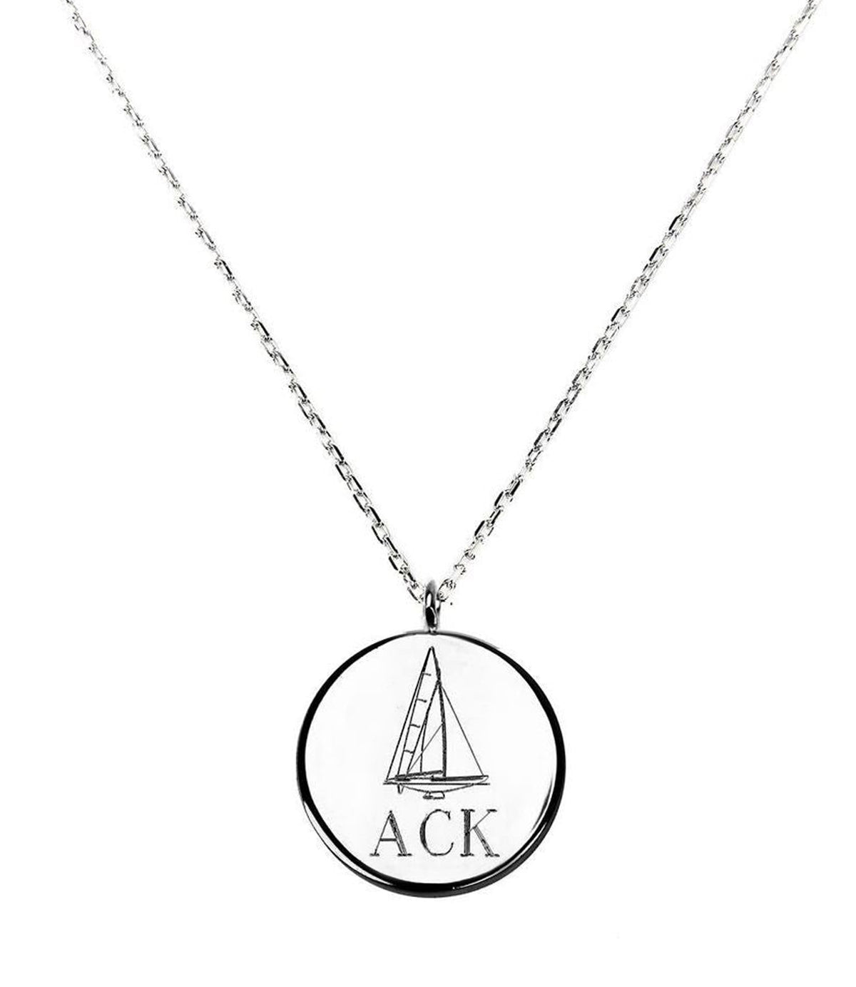 Engravable Chain Necklace with Pendant