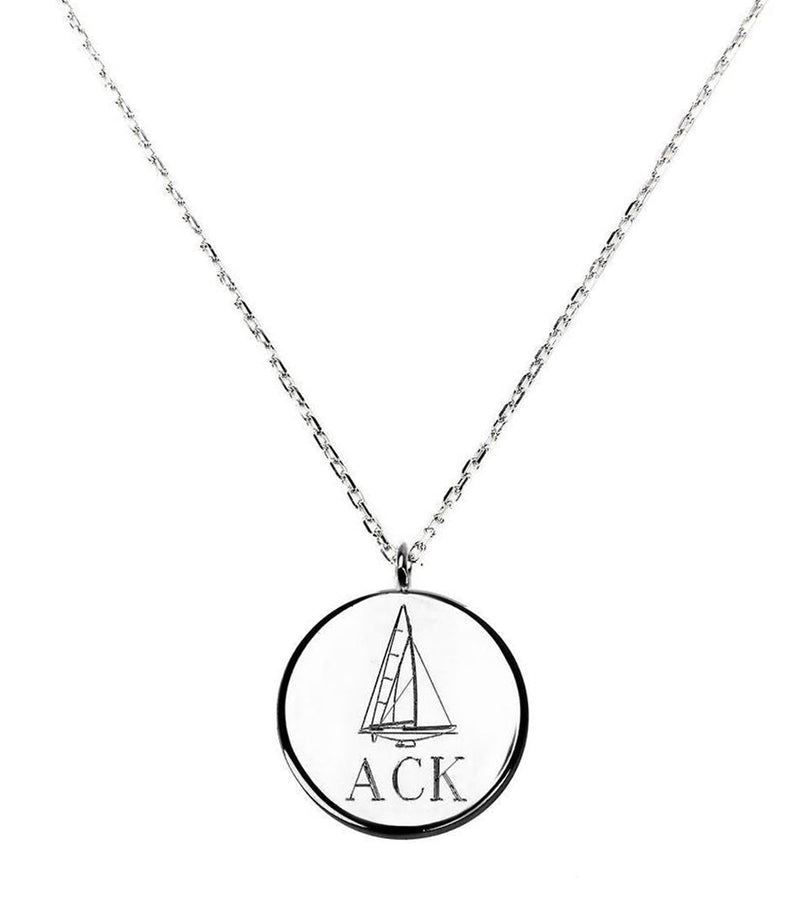 Engravable Chain Necklace with Pendant