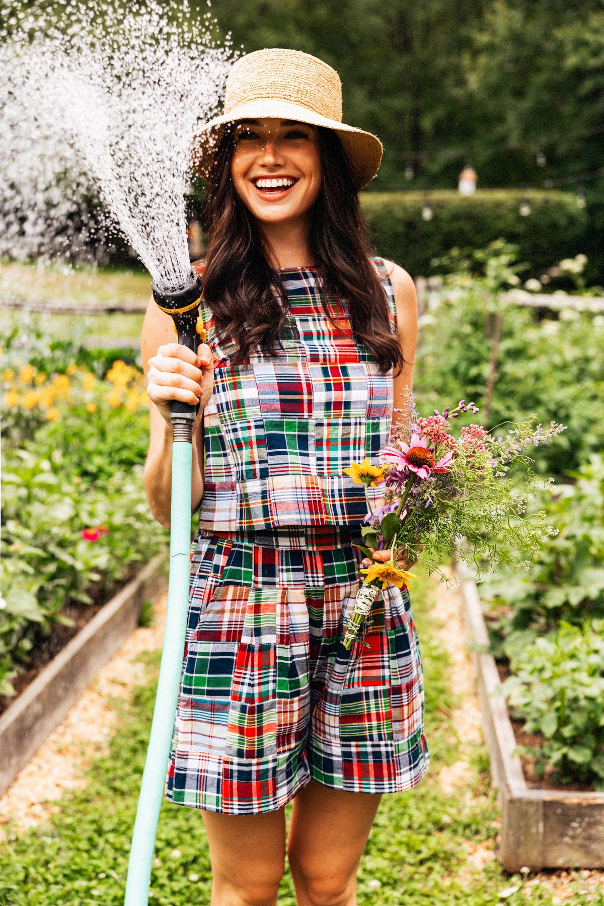 Essex Patchwork Madras Sleeveless Shirt