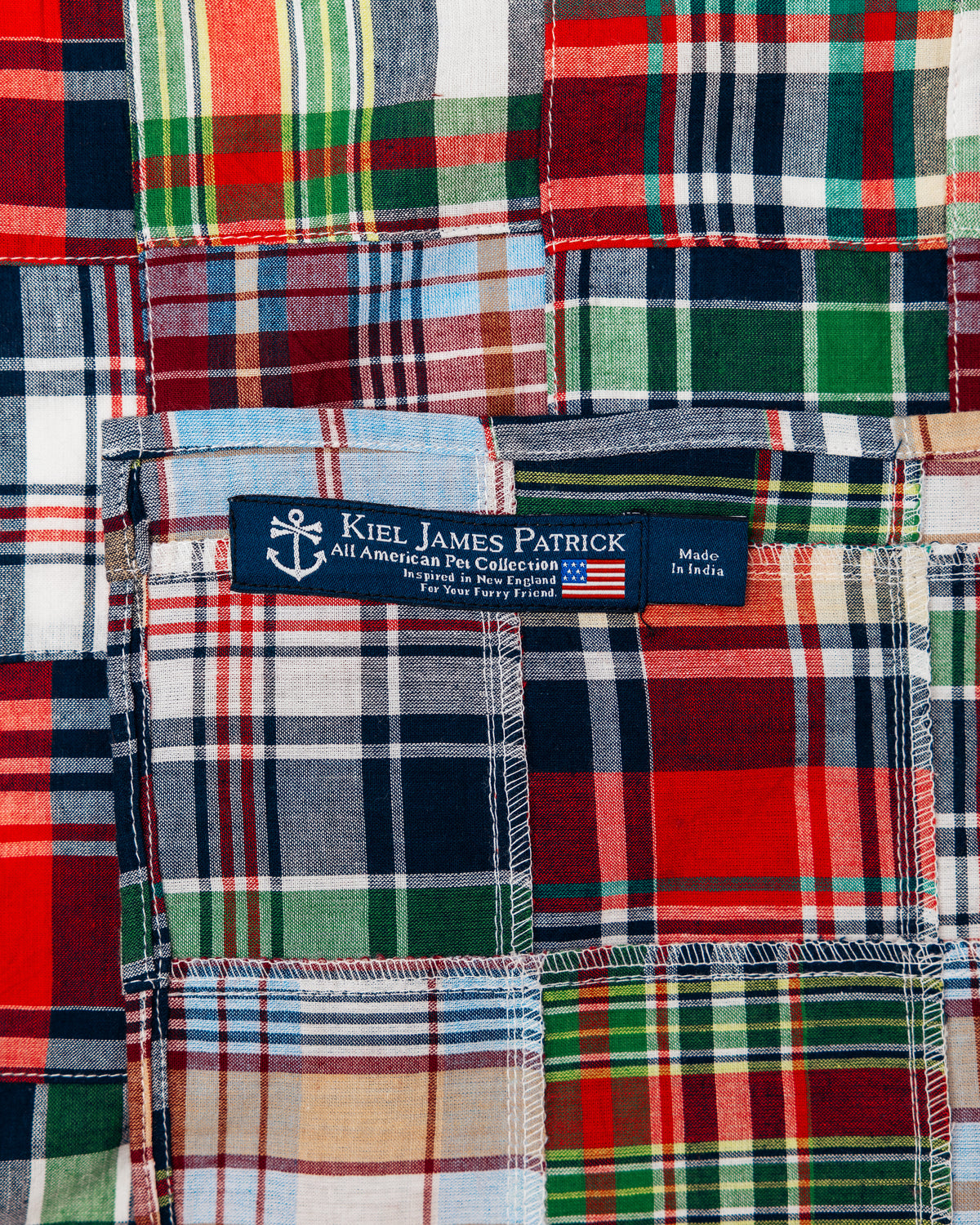 Essex Patchwork Madras Dog Bandana