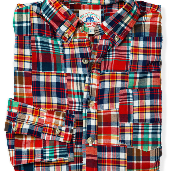 KJP Men's Bristol Patchwork Madras Long Sleeve Shirt – Kiel James