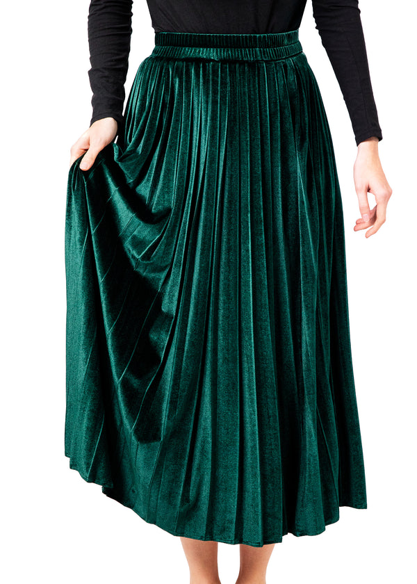 Evergreen Velvet Skirt