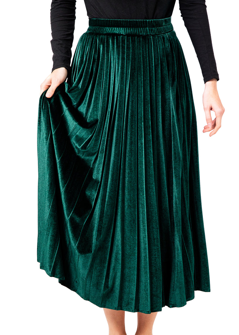 Evergreen Velvet Skirt