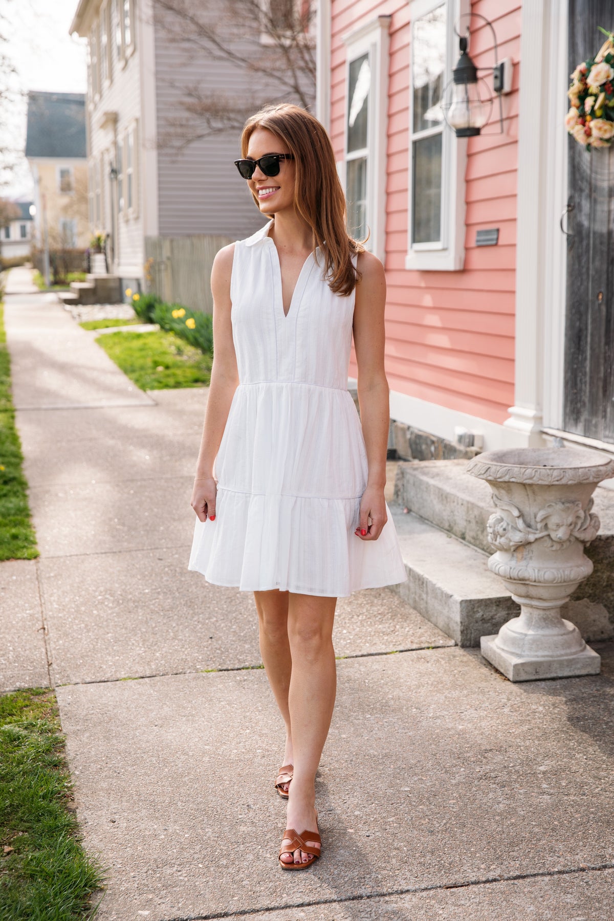 Fairfield Lawn Dress in White