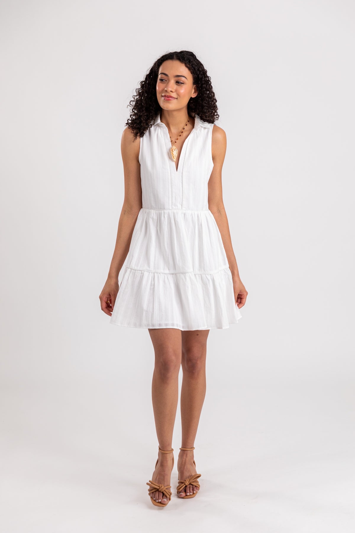 Fairfield Lawn Dress in White