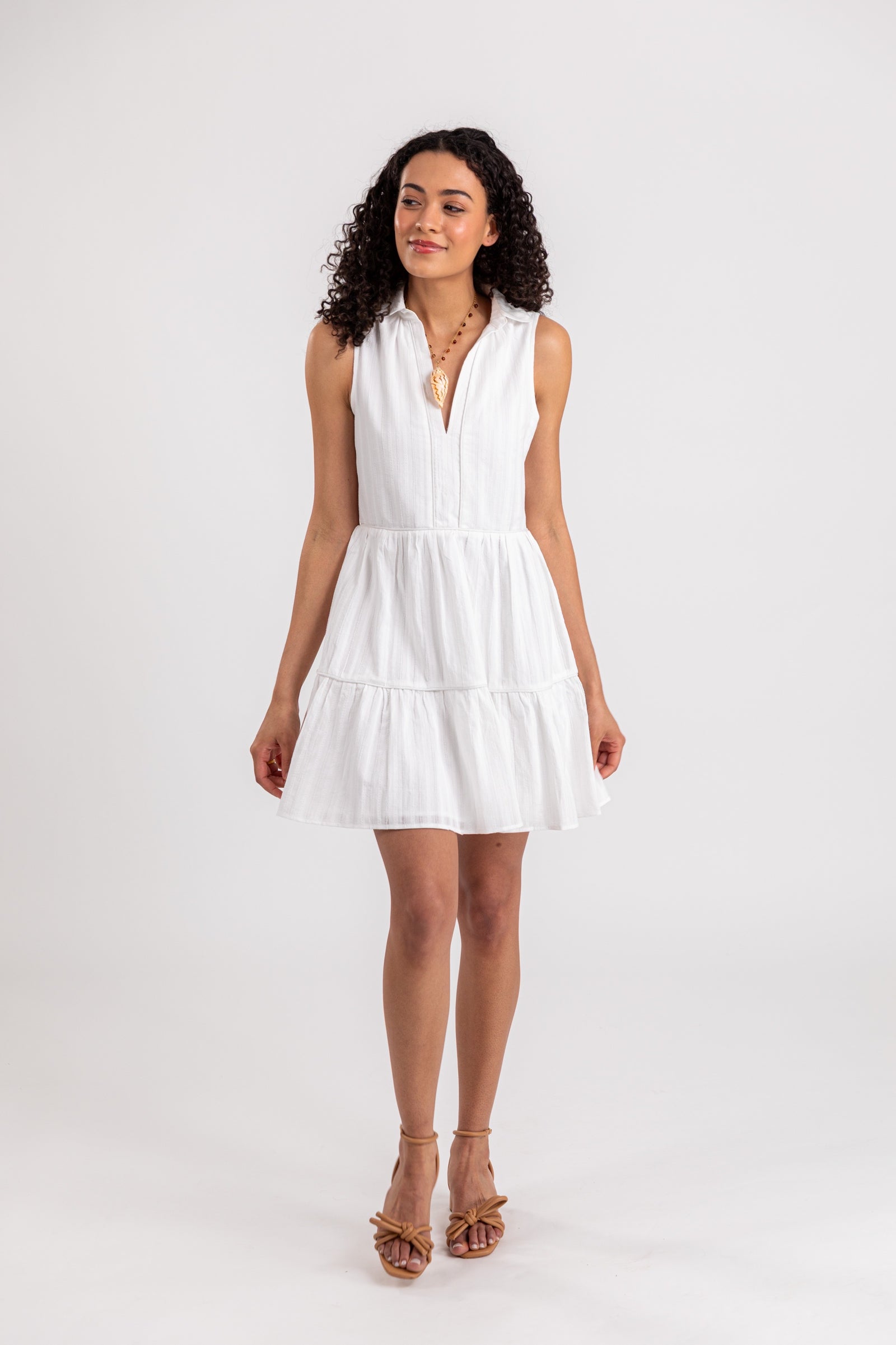 Fairfield Lawn Dress in White – Kiel James Patrick