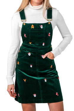 dark green jumper dress Festive Holiday Corduroy in US Size - Made To Order:12 summer casual dress stretchy fabric allows custom By Watters, Beyond Mini